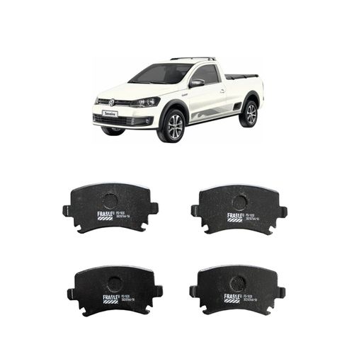 Jogo De Pastilha De Freio Traseiro Fras-Le Pd1030 Para Volkswagen Saveiro Surf Cs 1.6 L 8v Sohc L4 De 2014 Até 2016