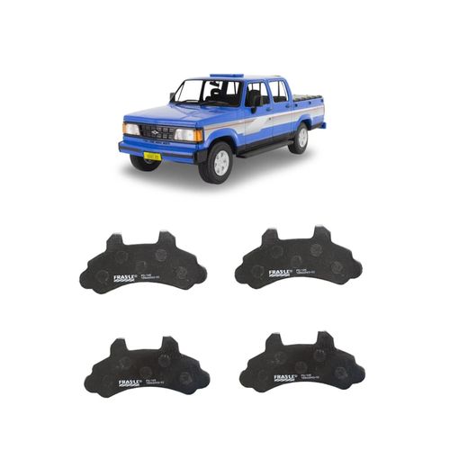 Jogo De Pastilha De Freio Dianteiro Fras-Le Pd105 Para Chevrolet A-20 Custom S Cab Dup 250 4.1 De 1985 Até 1995