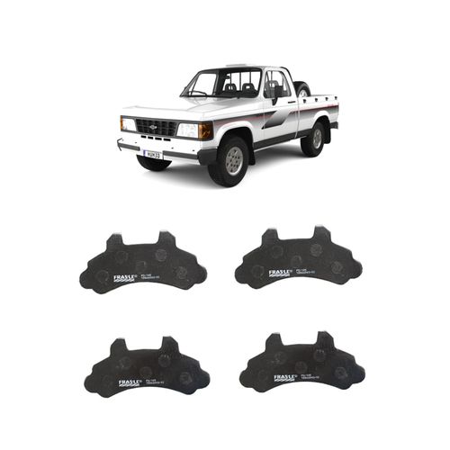 Jogo De Pastilha De Freio Dianteiro Fras-Le Pd105 Para Chevrolet D-20 Custom S S4 4.0 De 1992 Até 1995