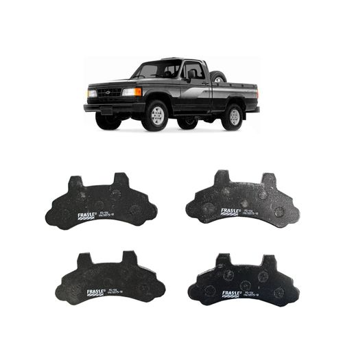 Jogo De Pastilha De Freio Dianteiro Fras-Le Pd106 Para Chevrolet C-20 Custom Luxe Power Tech 4.1 12v De 1996 Até 1996