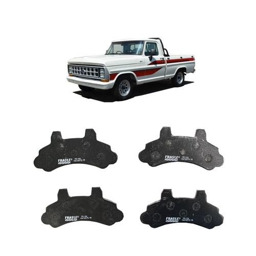 Jogo De Pastilha De Freio Dianteiro Fras-Le Pd106 Para Ford F 1000 S.Cab 4x4 Serie 10 4.3 8v De 1996 Até 1998