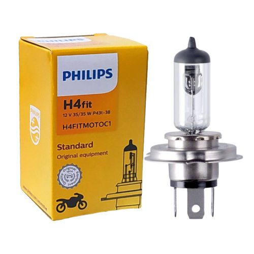 Lâmpada Do Farol H4 35/35W Fit Fan / Titan / Start / Xre 190 / Biz 2018 - Philips