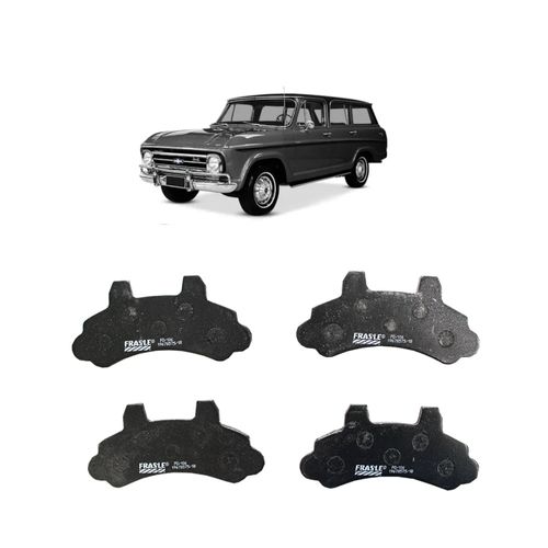 Jogo De Pastilha De Freio Dianteiro Fras-Le Pd106 Para Chevrolet Veraneio Custom Luxe Maxion 4.0 8v De 1992 Até 1996