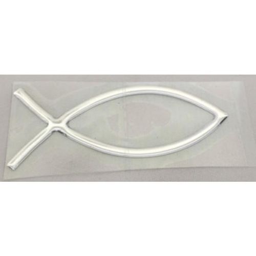 Emblema Peixe Evangelico Medio 7,8 Cm Resinado