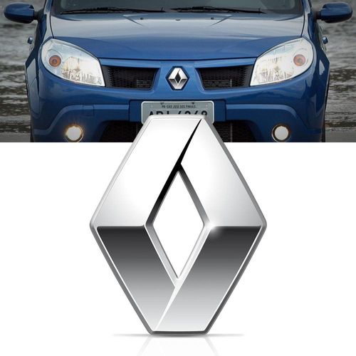 Emblema Grade Logan 12/14 Sandero 08/14 Cromado Mod Orig
