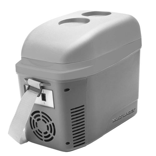Minicooler 7L Cinza Fosco Com Porta Copos 12V Com Alça - TV013