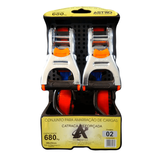 Kit de Amarração 680 KG 3M X 25mm (Conjunto Cinta e Catraca)