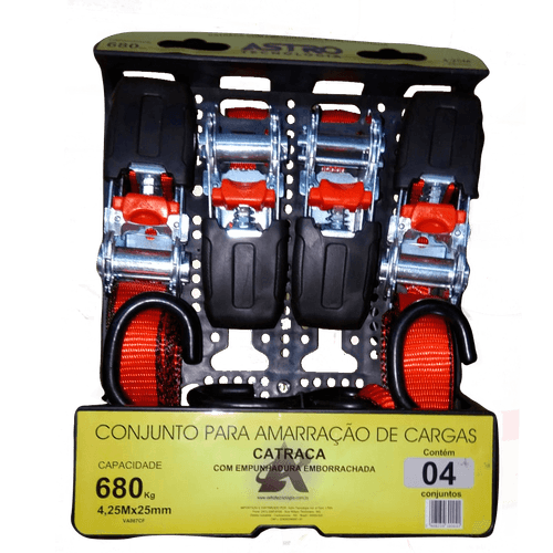 Kit de Amarração  680 KG 4,25M X 25mm (Conjunto Cinta e Catraca)