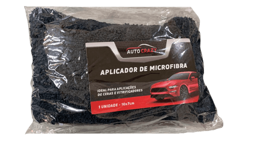 APLICADOR DE MICROFIBRA PRETO 10x7cm AUTO CRAZY