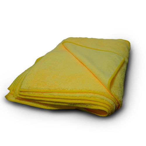 KIT DE FLANELAS DE MICROFIBRA CORTE A LASER AMARELA 37X57CM 330GSM 20UN DETAILER