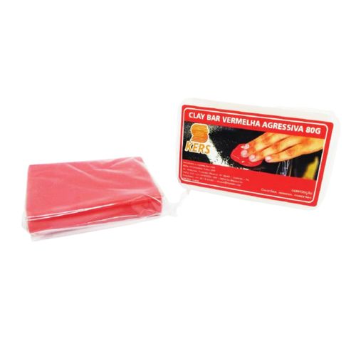 CLAY BAR VERMELHA AGRESSIVA 80G KERS