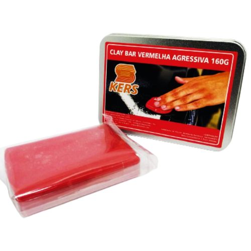 CLAY BAR VERMELHA AGRESSIVA 160G KERS
