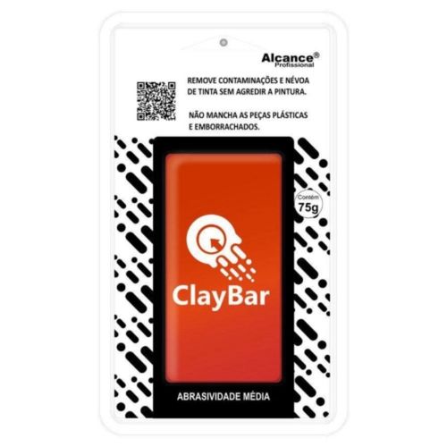 CLAY BAR ABRASIVIDADE MEDIA BLISTER 75G ALCANCE