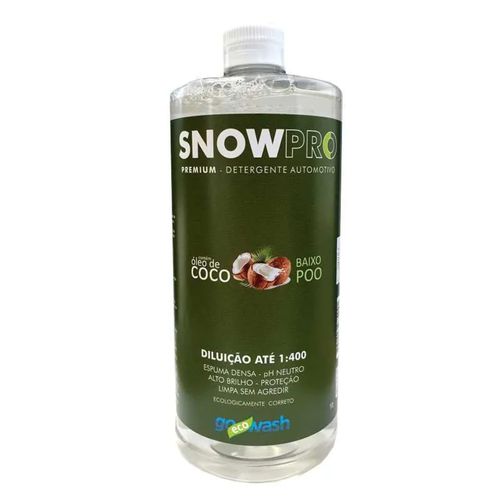 SHAMPOO AUTOMOTIVO COM OLEO DE COCO SNOWPRO 1L GO ECO WASH