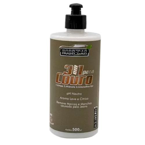 3 EM 1 PARA COURO LIMPA HIDRATA E INTENSIFICA A COR 500ML NOBRE CAR