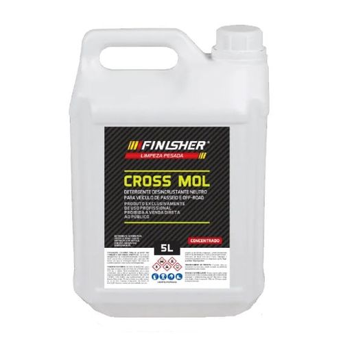 DETERGENTE DESINCRUSTANTE NEUTRO LIMPEZA PESADA CROSS MOL 5 LITROS FINISHER