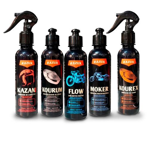 KIT DETALHAMENTO E CUIDADO PARA MOTOS RAZUX