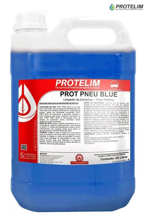 PRETINHO LIMPA PNEUS PROT PNEU BLUE 5L PROTELIM