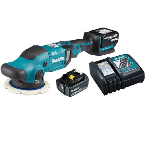 POLITRIZ ROTO ORBITAL 6 POLEGADAS 5,5MM COM 2 BATERIAS 18V E CARREGADOR DPO600RTE BIVOLT MAKITA