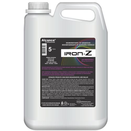 IRON-Z DESCONTAMINANTE DE OXIDACOES FERROSAS 5L ALCANCE
