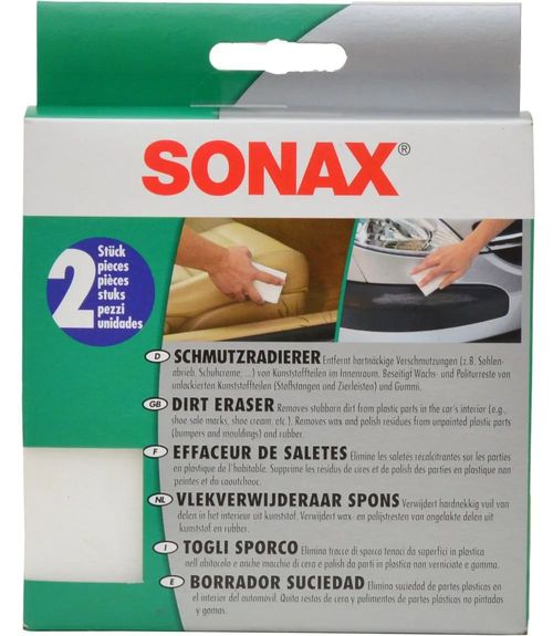 ESPONJA DE MELAMINA DIRT ERASER 2 UNIDADES SONAX