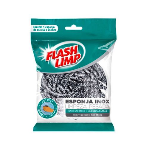 ESPONJA INOX LIMPEZA PESADA 1UN FLASH LIMP