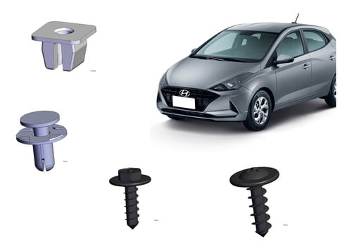 Kit Presilha Parachoque Hb20 Novo 2020 Dianteiro