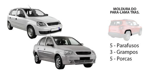 Kit Presilha Paralama Traseiro Corsa Novo 02 A 12