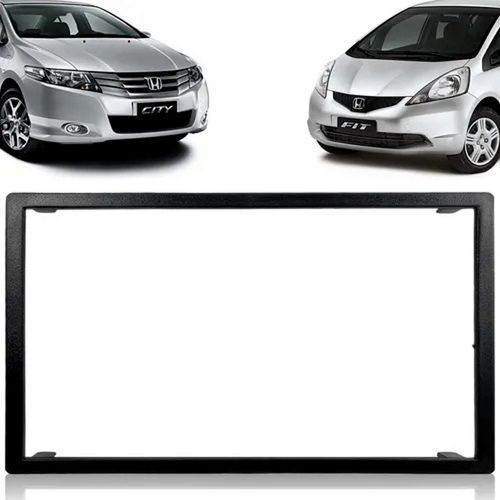 Moldura de Painel 2 Din Dvd/multimídia Para Honda Fit 2005 - Ap534