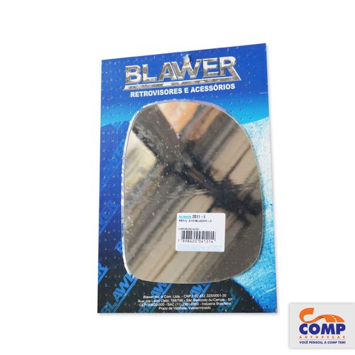 Lente Espelho de Retrovisor Esquerdo S10 Blazer Blawer 2011 - E Lado Motorista