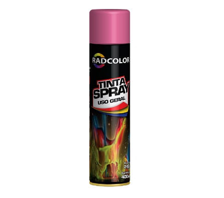 Tinta Spray Radcolor Rosa Claro Uso Geral 400 ml RADNAQ RC2115