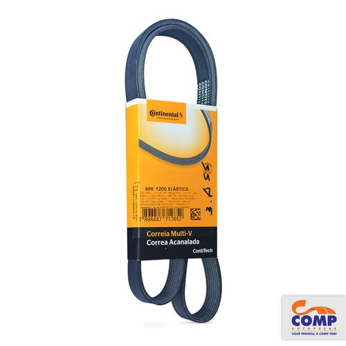 Correia Multi V Gol V Fox Polo Saveiro SpaceFox Voyage Sentra Tiida Livina Mégane Mégane Grand Tour Freelander 2005 em diante Contitech 6PK1200
