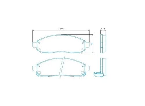 Pastilha de Freio Dianteira Frontier Pathfinder X-terra 2005 em diante Jurid HQJ-2285A sistema Tokico Com Alarme