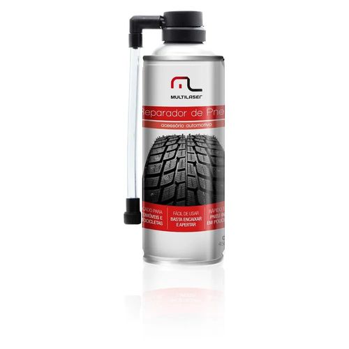 Reparador de Pneus para Emergências Danos Até 5Mm Única Utilização Multilaser AU400