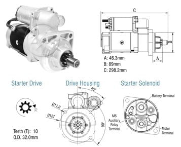 MOTOR PARTIDA DELCO 29MT 10D 12V CARGO  - ZM8029003
