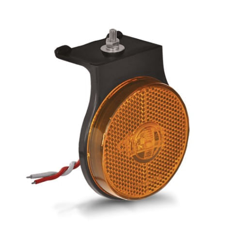 LANTERNA LATERAL LED ACRILICA AMARELA COM HASTE E CABOS BIVOLT- PRADOLUX  05841961