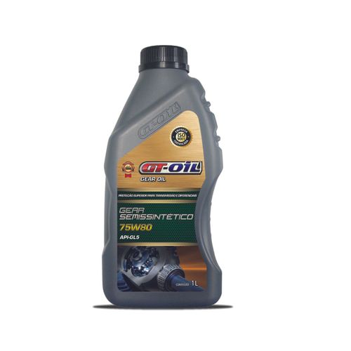 OLEO SEMI SINTETICO  75W80   SEMI SINTETICO PARA TRANSMISSAO E ENGRENAGEM GT OIL 1 LITRO - TX2010