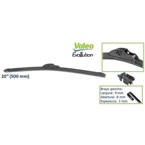 PALHETA DIANTEIRA EVOLLUTION VALEO 578404 HONDA CIVIC  GM CORSA CELTA MONTANA DODGE DAKOTA  RAM -VALEO- VF20