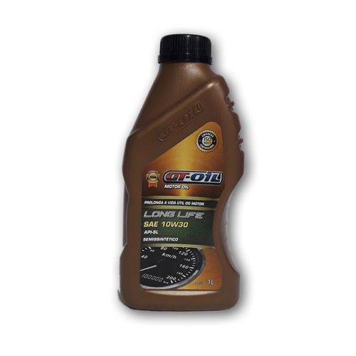 OLEO MOTOR 10W30 SEMI SINTETICO  LONG LIFE API-SL GT OIL  1 LITRO - TX2021