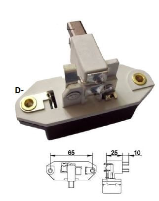 REGULADOR VOLTAGEM ALTERNADOR GOL VOYAGE / PARATI  SANTANA FORD  FT 14V - IKR524