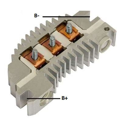 PLACA RETIFICADORA ALTERNADOR GM MONZA KADETT 65A - IKR3311