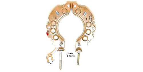 PLACA RETIFICADORA TOYOTA HILUX 2.4D  2.8 ALTERNADOR NIPPONDENSO - IKRO - IK3406