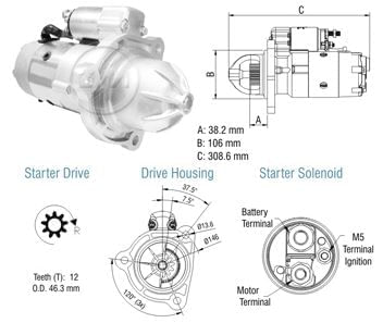 MOTOR PARTIDA INDIEL M100R 12D 12V VW   - ZM8048101