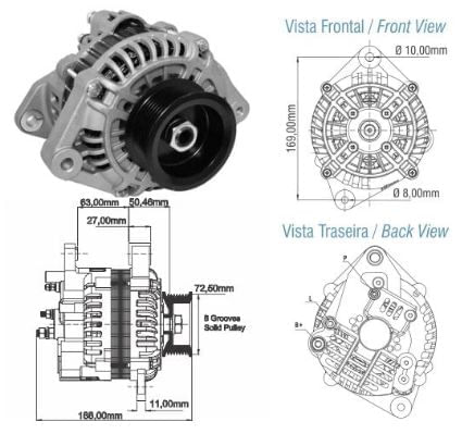 ALTERNADOR MITSUBISHI VOLVO 60A 28V   - ZM9030001