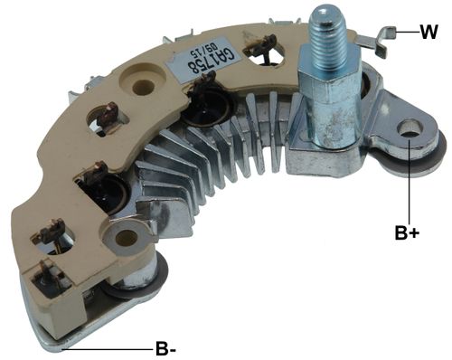 PLACA RETIFICADORA ALTERNADOR GM CORSA VECTRA DELCO 85A - GA1758