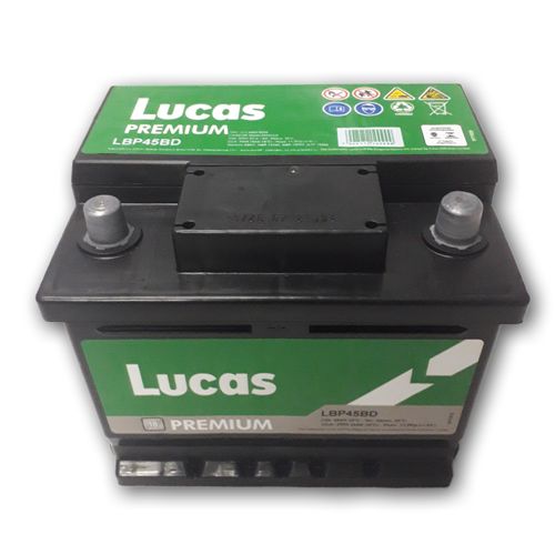 BATERIA LUCAS 45 AMPERES LADO DIREITO 18 MESES - BATLC45BD