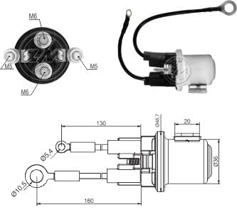 RELE AUXILIAR MOTOR PARTIDA MITSUBISHI VOLVO VM 24V - ZM2408