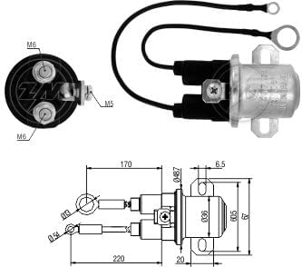 RELE AUXILIAR MOTOR PARTIDA DELCO 38MT 12V - ZM1407
