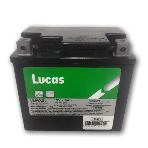 BATERIA LUCAS 4 AMPERES MOTO HONDA  - BATLC4AH