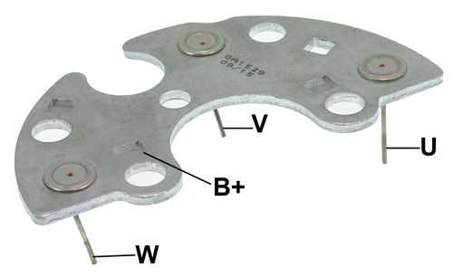 PLACA RETIFICADORA ALTERNADOR FORD CARGO BOSCH/WAPSA 60A - GA1529